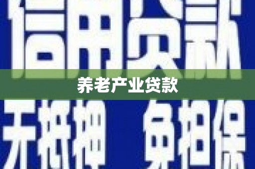学甲养老产业贷款