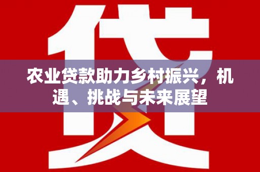 玉山农业贷款助力乡村振兴，机遇、挑战与未来展望