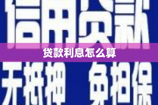 修文贷款利息怎么算